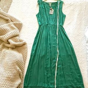 Matilda Jane Green Down in the Valley Maxi Dress Size Large NWT